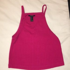 pink crop top